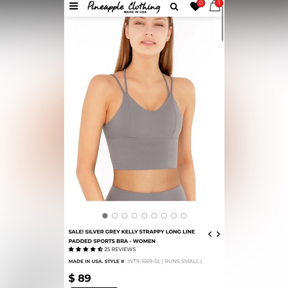 NWOT Matching Grey Legging and Sport Bra Set - Picture 5 of 6